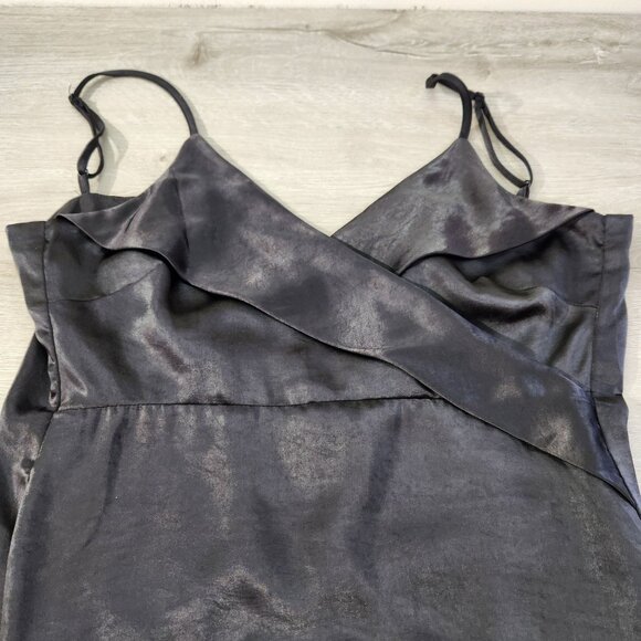 Lulus Stay Celebrating Black Satin Bodycon Mini Dress Women's Size S - Picture 9 of 16